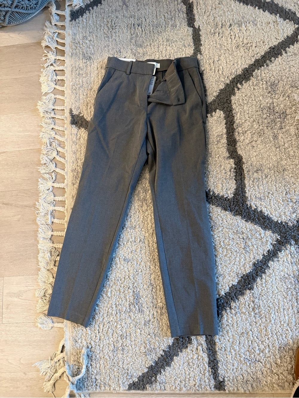 H&M Men's Charcoal Slim Dress Pants